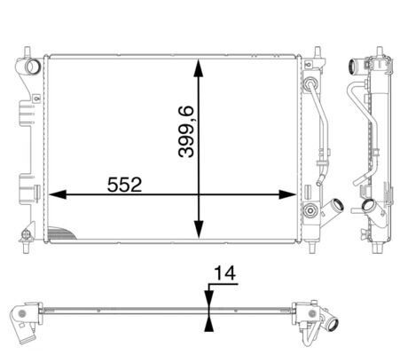 Kühlmittelkühler HYUNDAI I30