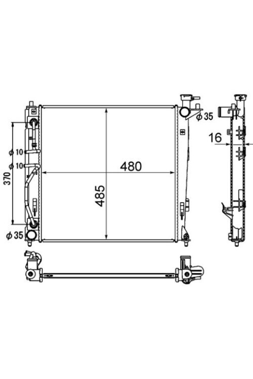 Kühlmittelkühler HYUNDAI IX35 / SPORTAGE