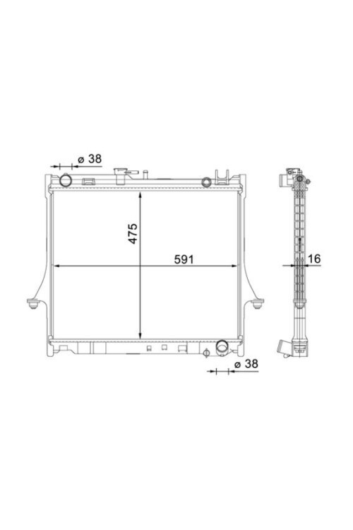 Kühlmittelkühler ISUZU D-MAX2.5 DITD 10/02