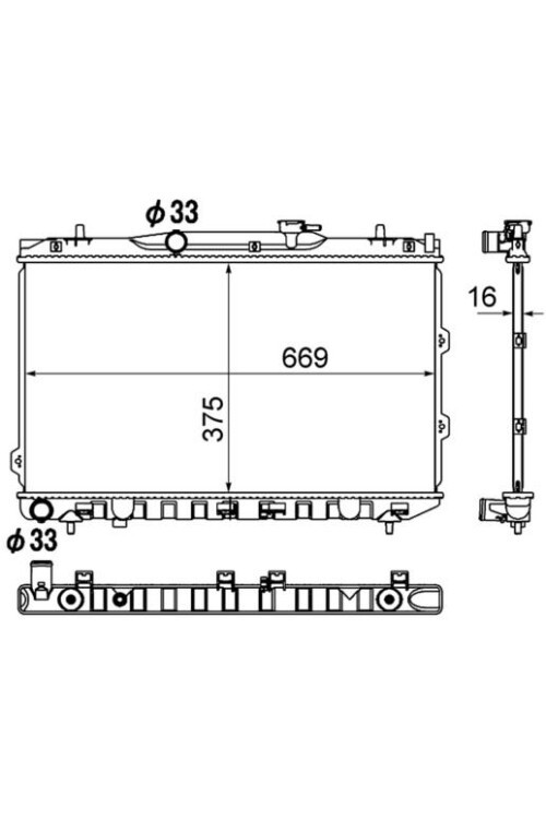 Kühlmittelkühler Kia Cerato 2004-