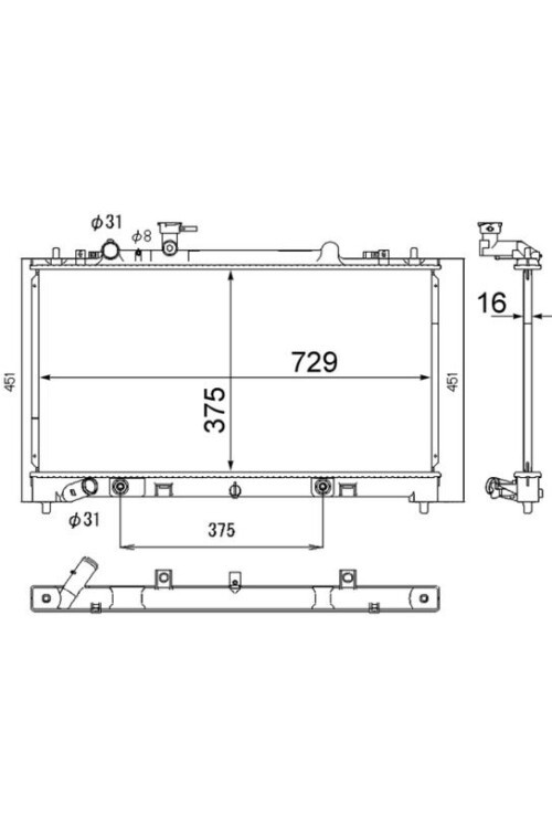 Kühlmittelkühler Mazda 6 2007-