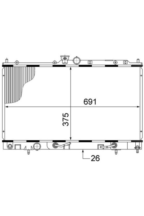 Kühlmittelkühler MITSUBISHI LANCER VI