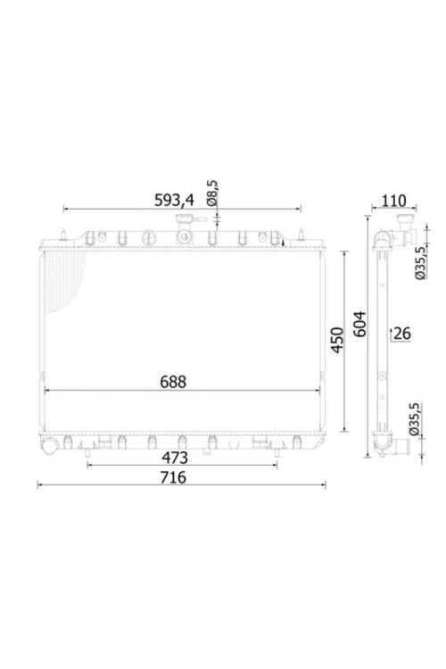 Kühlmittelkühler NISSAN X-TRAIL