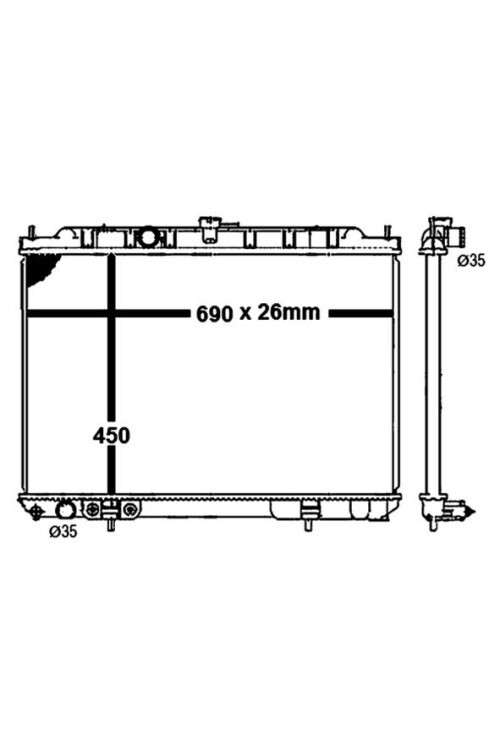 Kühlmittelkühler Nissan X-Trail AUTO 2001-