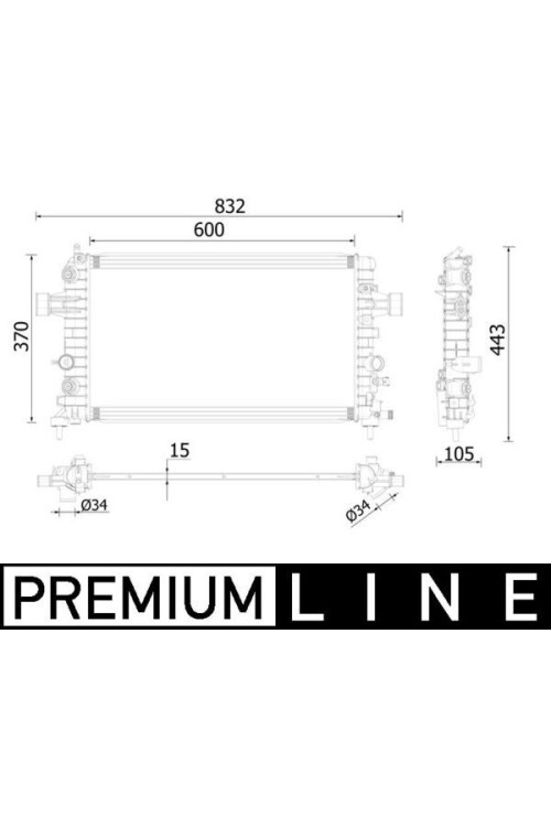 Kühlmittelkühler OPEL ASTRA H/ ZAFIRA