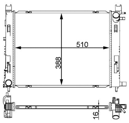 Kühlmittelkühler RENAULT CLIO