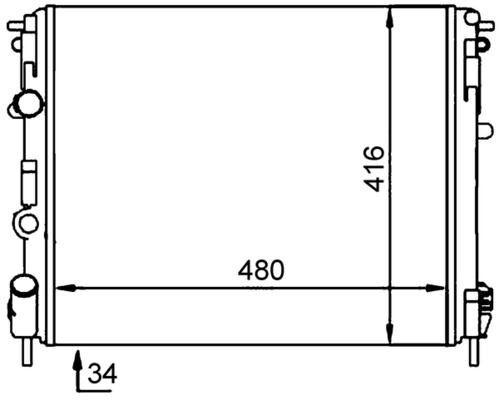 Kühlmittelkühler RENAULT CLIO II