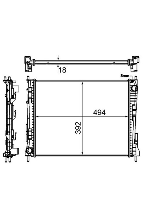 Kühlmittelkühler RENAULT TWINGO 07-