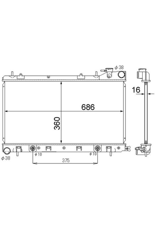 Kühlmittelkühler Subaru Forester AT 2002-