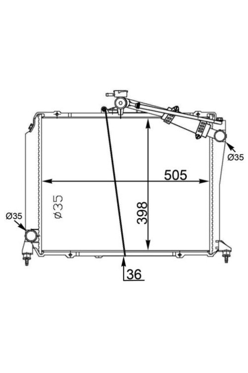 Kühlmittelkühler TOYOTA HIACE III 2.0/2.4