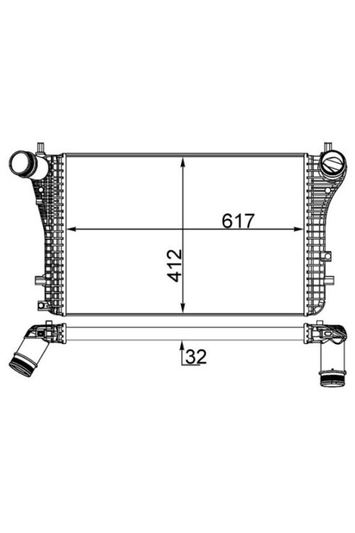 Ladeluftkühler VW GOLF V. AUDI A3