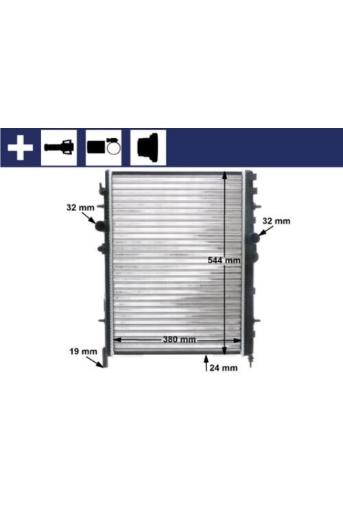 RADYATÖR 307 00>C4 04>1.4 16V-1.6 16V-PARTNER-BERLINGO 97>2.0 HDI 00> AC KLİMASIZ MEK 562.8x378x27