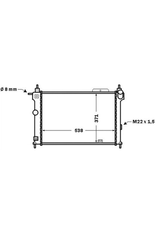 RADYATÖR BRAZİNG ASTRA F 93-98 1.4I-1.6I-2.0I KLİMASIZ MEK OTOM 538x368x26