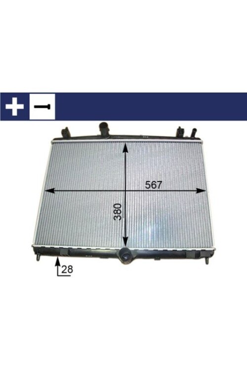 RADYATÖR C5 09>P508 10>1.6HDI EP6CDT MEK OTOM AC KLİMASIZ 555x394x24