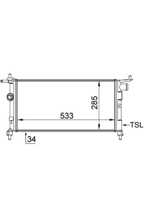RADYATÖR CORSA B-TIGRA-COMBO 1.2-1.4-1.4 16V KLİMASIZ MEK 530x285x34