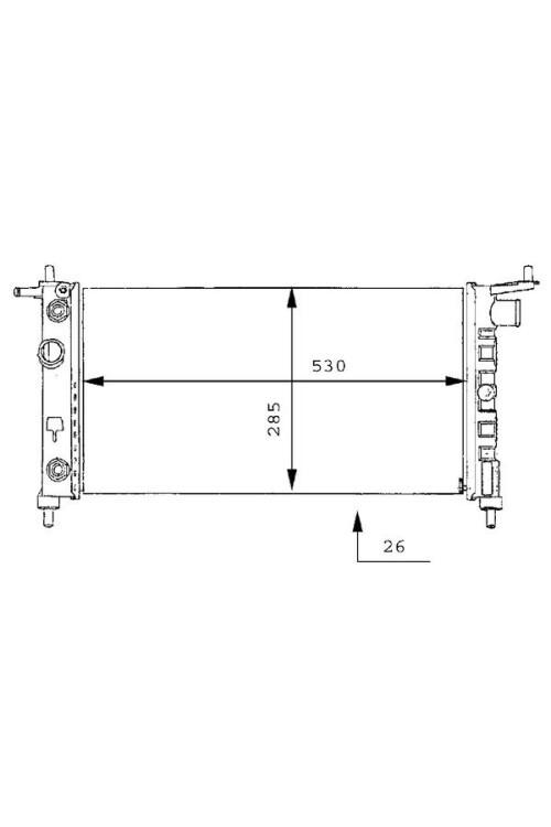 RADYATÖR CORSA B-TIGRA1.4I 16V-1.6I 16V KLİMASIZ OTOM 530x285x26