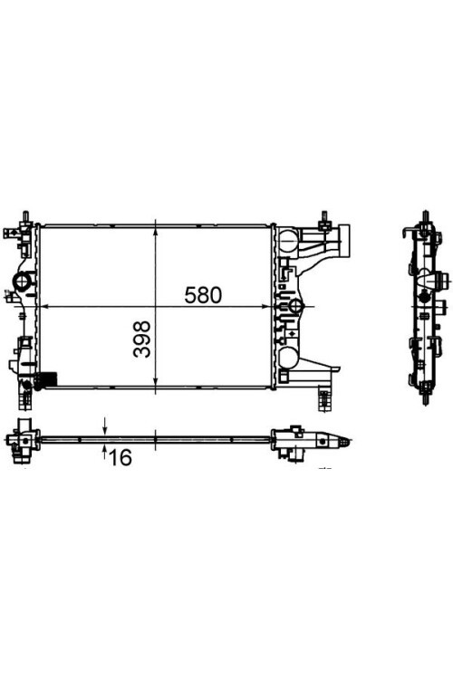 RADYATÖR OTOMATİK ASTRA J-ZAFIRA TOURER C-CRUZE 1.4-1.6 AL/PL/BRZ 580x398x16