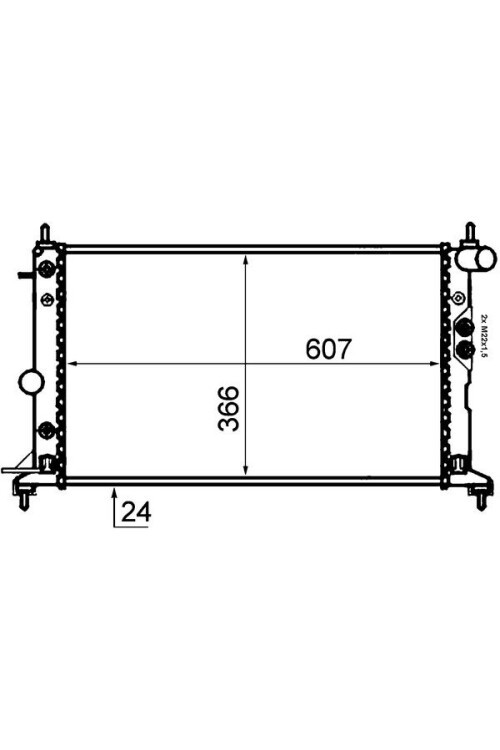 RADYATÖR VECTRA B AC KLİMASIZ MEK OTOM 607x378x24