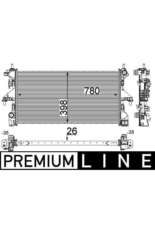 SU RADYATÖRÜ PEUGEOT BOxER-CITROEN JUMPER 2.2 3.0HDI 06 >FIAT DUCATO 2.3D MTJ 11 > MT MEKANİK 781x416x24 1616950280-1382424080-1617023380-1618094280