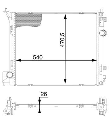 Kühlmittelkühler NISSAN QASHQAI