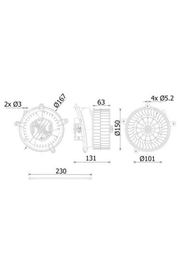 KALORIFER MOTORU MERCEDES W202 S202 C208 A208