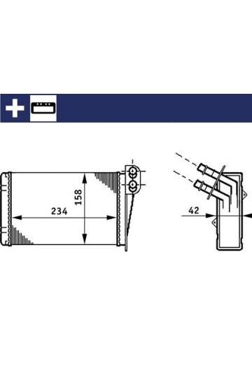 KALORİFER RADYATÖRÜ CLIO II 00>SYMBOL II 08> 234x158x42