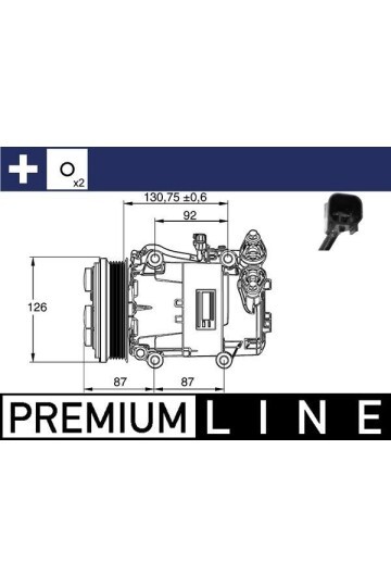KLİMA KOMPRESÖRÜ FOCUS II 1.6 TDCİ 04 > CMAX 1.6 TDCİ 07 > V50 1.6D-2.0D-2.4 TDİ-2.4 DS 05 > 120mm