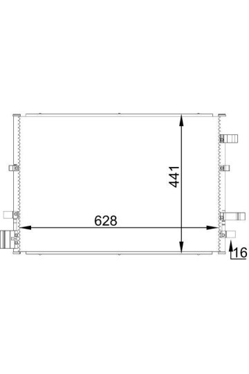 KLİMA KONDENSERİ FORD MONDEO III 1.8-2.0TDCİ-2.5İ V6 00 > OTO 670x451x16 AL/AL