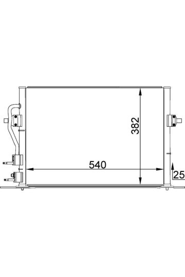 KLİMA KONDENSERİ MONDEO II-COUGAR 98> 545x400x25