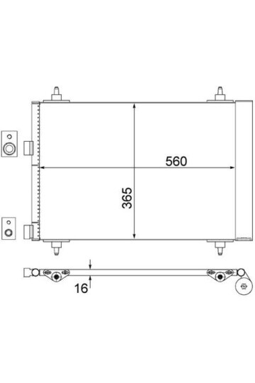 KLİMA RADYATÖRÜ KONDENSER PEUGEOT P307-P307 BREAK-P307 SW C4 04>11 C5 01>04 1.6-2.0 HDI