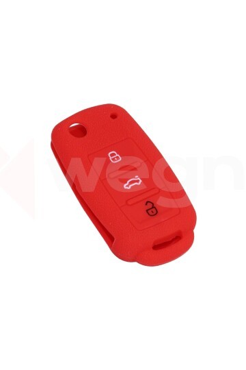 KONTAK ANAHTAR KUMANDA KORUYUCU KILIF SİLİKON KIRMIZI VW CADDY-JETTA-POLO-GOLF 6-SEAT LEON