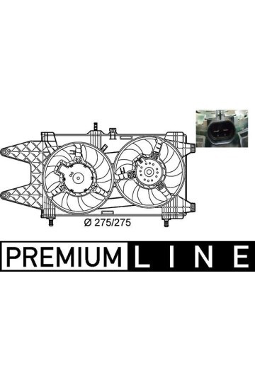 Kühlmittelkühler-/Kondensator-Lüfter FIAT NUOVA PUNTO D AC