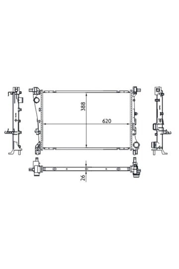 Kühlmittelkühler FIAT 500L