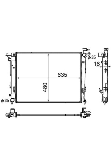 Kühlmittelkühler HYUNDAI IX35 / SPORTAGE