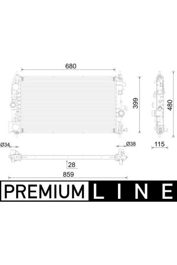 Kühlmittelkühler OPEL INSIGNIA 1.4