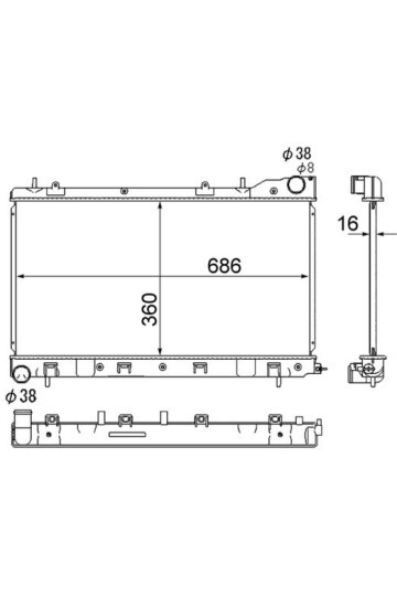 Kühlmittelkühler SUBARU FORESTER MT 2002-