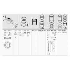 MOTOR KİTİ GÖMLEK PİSTON SEGMAN STD P205-P305-P405-B 1.6 8V XU5S-XU5M-XU52C-XU51C 2.1 ÇUKUR 83mm