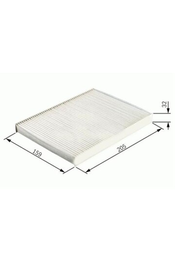 POLEN FİLTRESİ P207 1.4-1.4HDI-1.6HDI-1.4 16V-1.6 16V 06> C3 II 1.4-1.4HDI-1.6HDI 09> KARBONLU