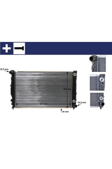 RADYATÖR A4-A6-PASSAT 2.8 V6-2.5 TDI-2.4-2.6 96-06 AC KLİMASIZ OTOM 630x397x36