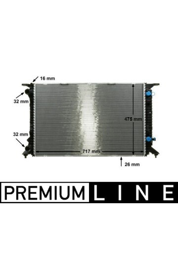 RADYATÖR AUDI A4-A5 1.8 TFSI-2.0 TFSI 07 > Q5 2.0 TFSI QUATTRO 09 > OTOM. 868x 475x26