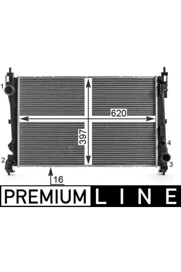 RADYATÖR DOBLO 1.4-1.3 DMTJ 10 > COMBO 1.3 CDTİ 12 > MEKANİK AC /- 620x400x16