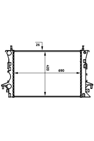 RADYATÖR LGN II 1.6-1.8-2.0-1.9 DCI AC MEK OTOM 690x420x26