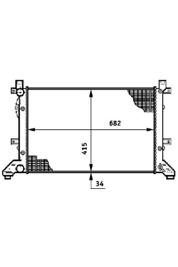 RADYATÖR LT28-35-LT28-46 2.5TDI-2.8TDI KLİMASIZ MEK 682x415x34