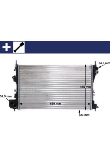 RADYATÖR VECTRA C-SIGNUM 1.6-1.8 16V 02 > AC KLİMASIZ MEK 650x405x23 8MK376771201