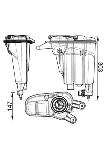 RADYATÖR YEDEK SU DEPOSU A4-A5 08- FEBI 103414 CRT 95 000S