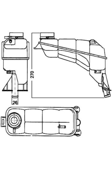 RADYATOR YEDEK SU DEPOSU MERCEDES E-CLASS W210 S210