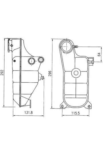 RADYATOR YEDEK SU DEPOSU MERCEDES W201 W124 S124
