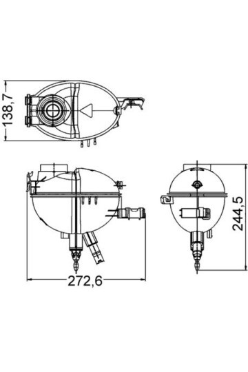 RADYATOR YEDEK SU DEPOSU MERCEDES W204 S204 C204 C218 X218 W212 S212 C207 A207 X204