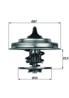 TERMOSTAT 87 C MERCEDES M102 M103 OM615 OM904 W201 W202 W124 W210 W140 . AXOR 1838