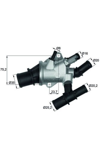 TERMOSTAT KOMPLE 88C FIAT STILO 04-06 ALFA ROMEO 147 01-10